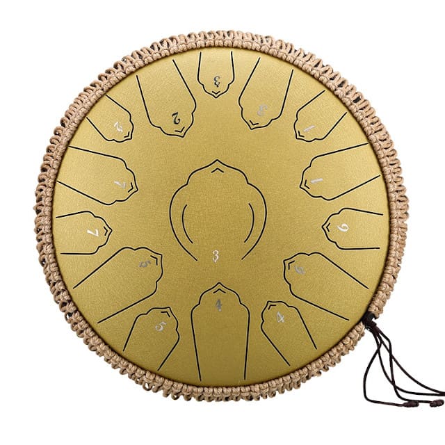 Vue de profil d'un tongue drum grand format de 35 cm