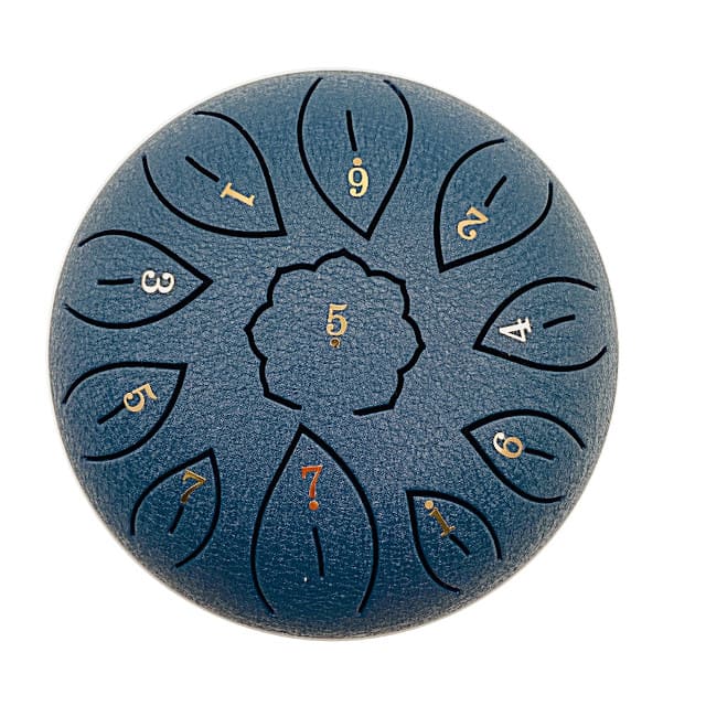 Détail des huit notes d'un tongue drum enfant