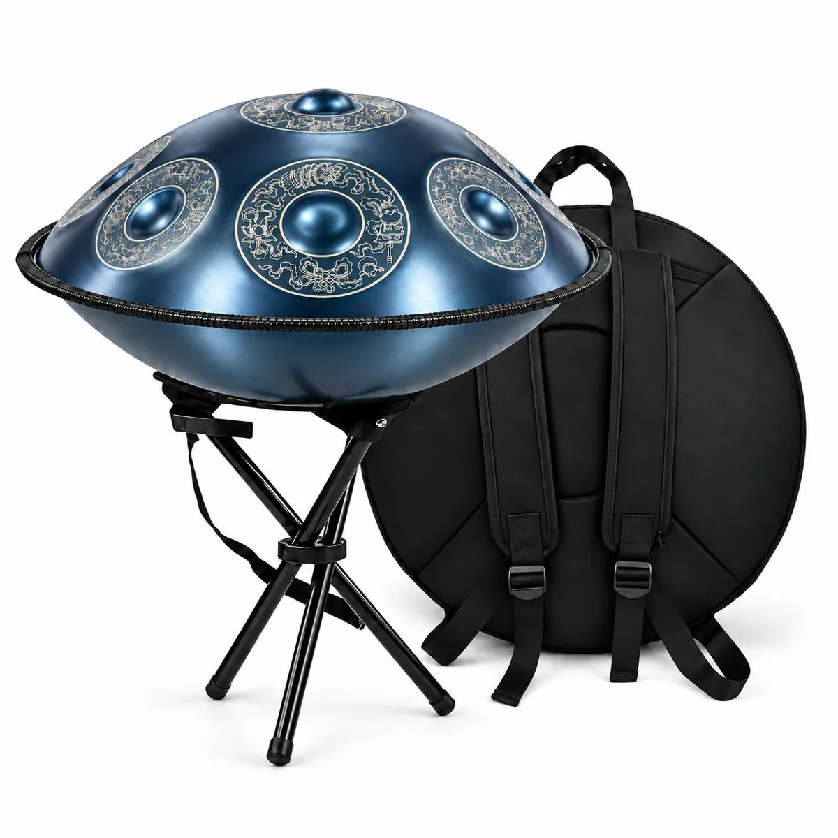 Handpan Brume rangé dans son étui de transport